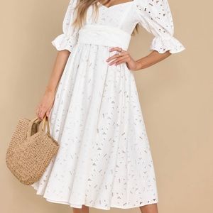 Puff Sleeve A-line Dress NWT